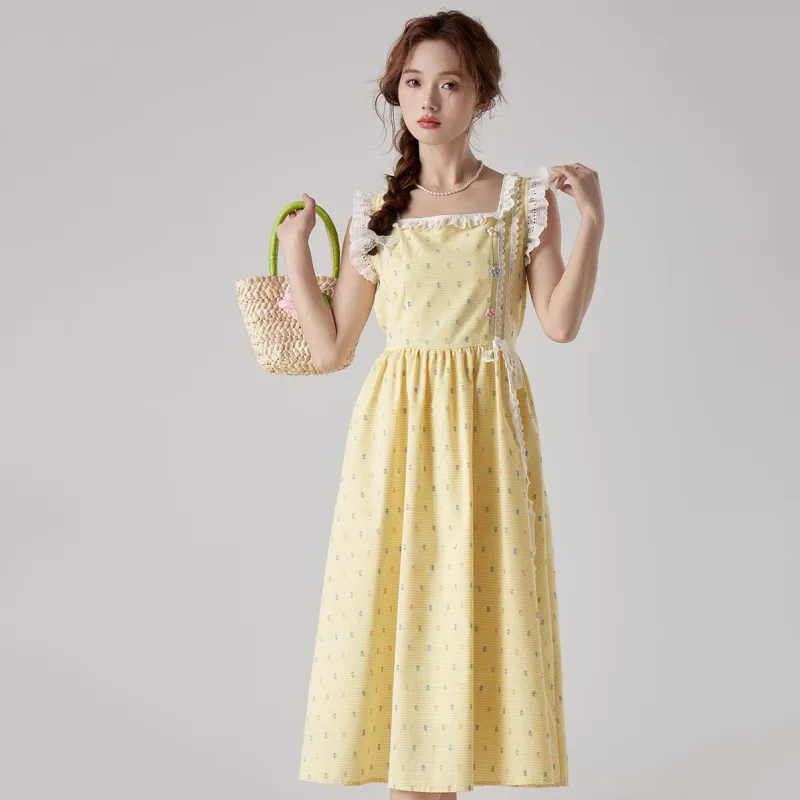 AURORA MUSE Slip Dresses Women's Yellow-1