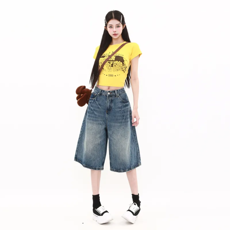 AURORA MUSE Denim Shorts Women's-3