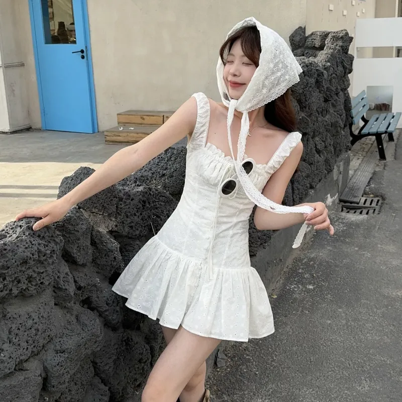 AURORA MUSE Slip Dress Women's White-1