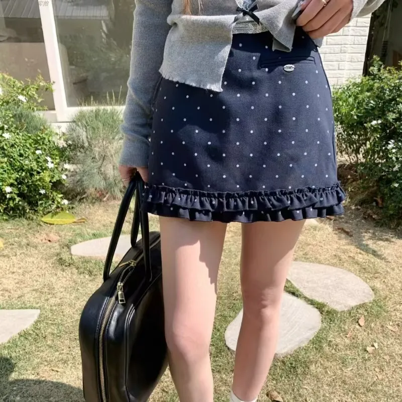AURORA MUSE Casual Short Skirts Women's Blue-2