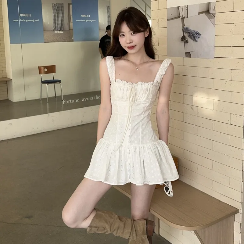 AURORA MUSE Slip Dress Women's White-3