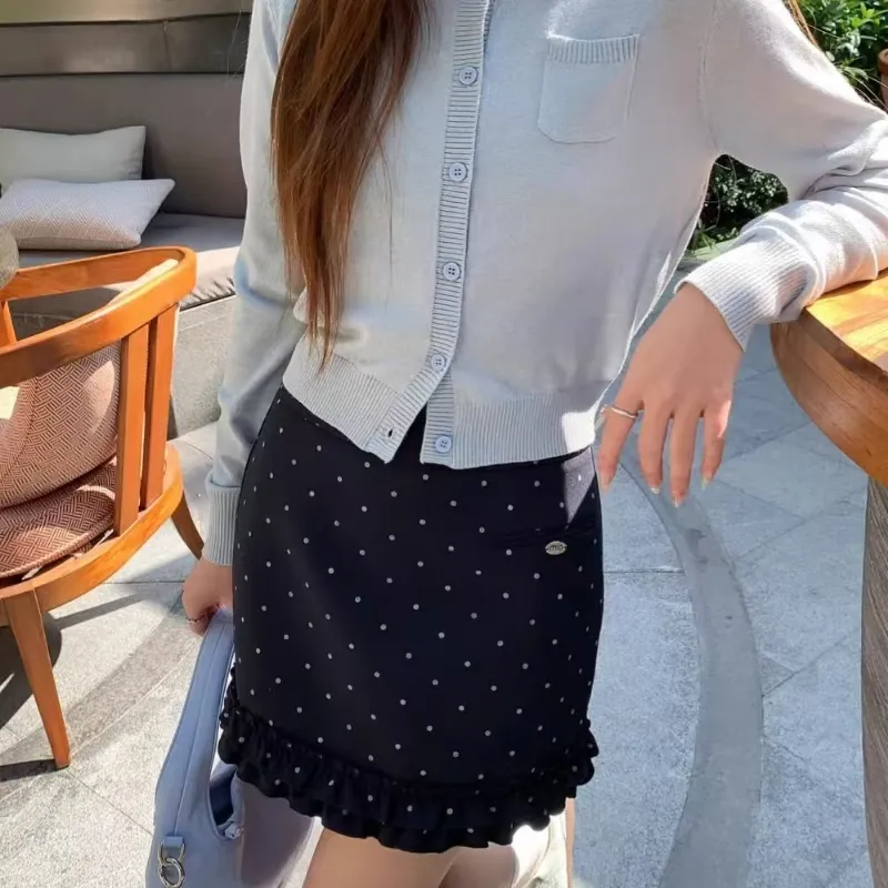 AURORA MUSE Casual Short Skirts Women's Blue-3