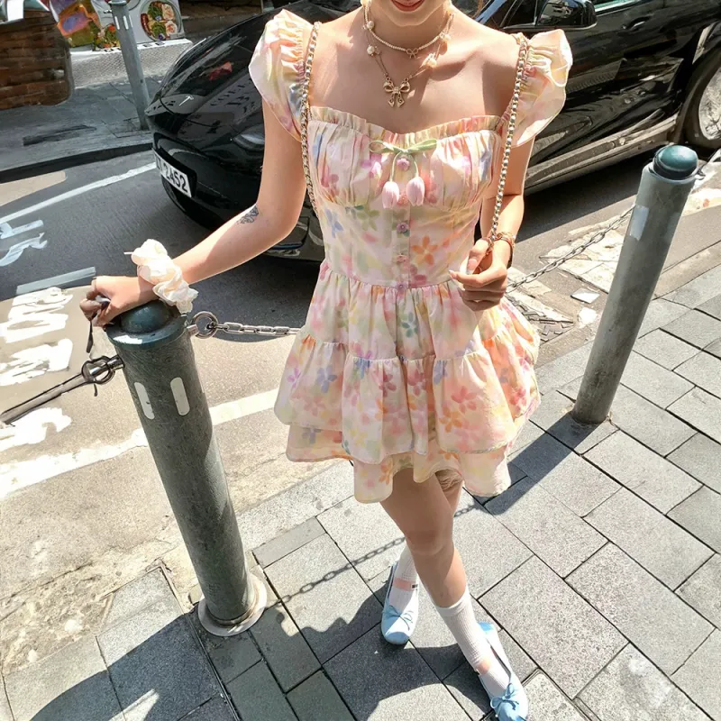 AURORA MUSE Short Sleeved Dress Women's Pink-4