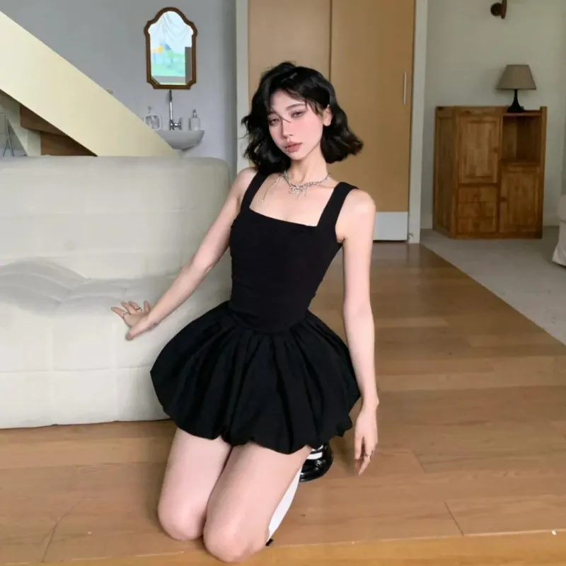 AURORA MUSE Slip Dress Women's Black-5
