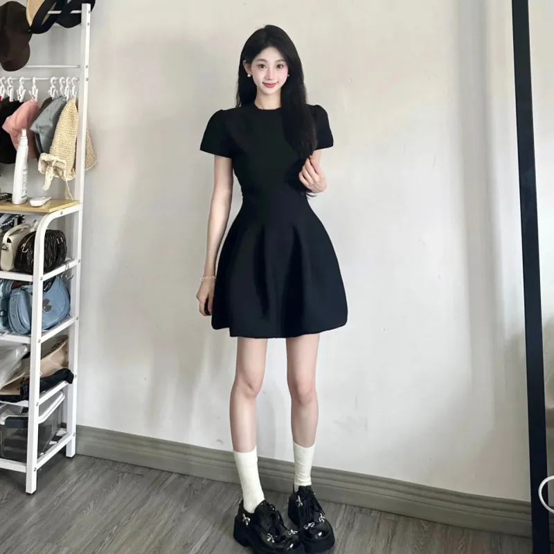 AURORA MUSE Short Sleeved Dress Women's Black-2