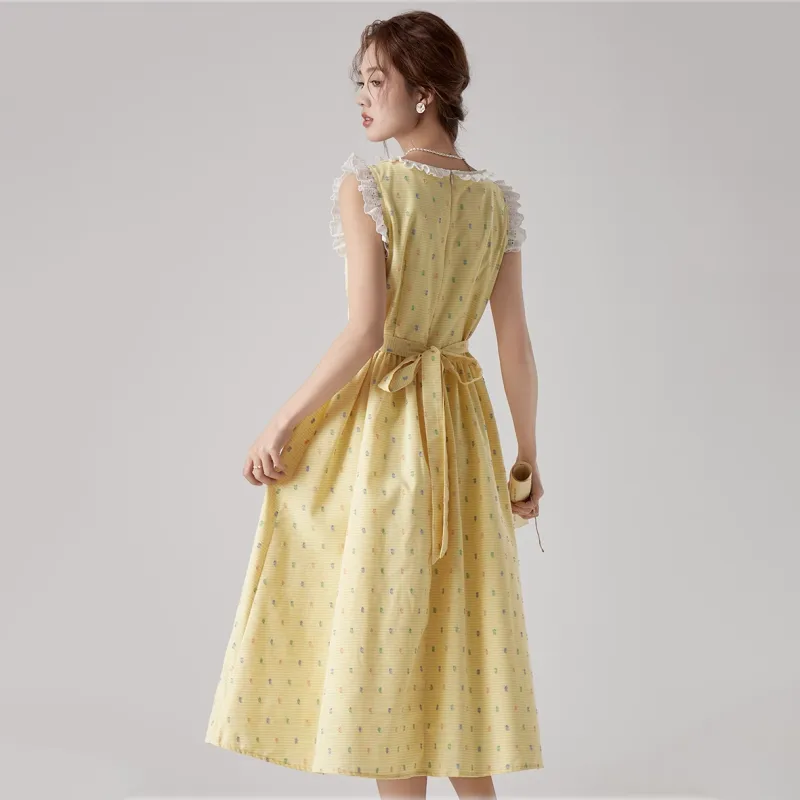 AURORA MUSE Slip Dresses Women's Yellow-4