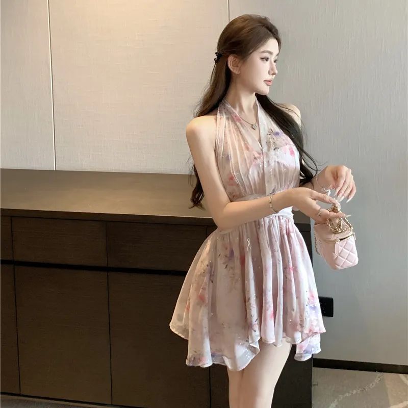 AURORA MUSE Slip Dresses Women's Pink Floral-5