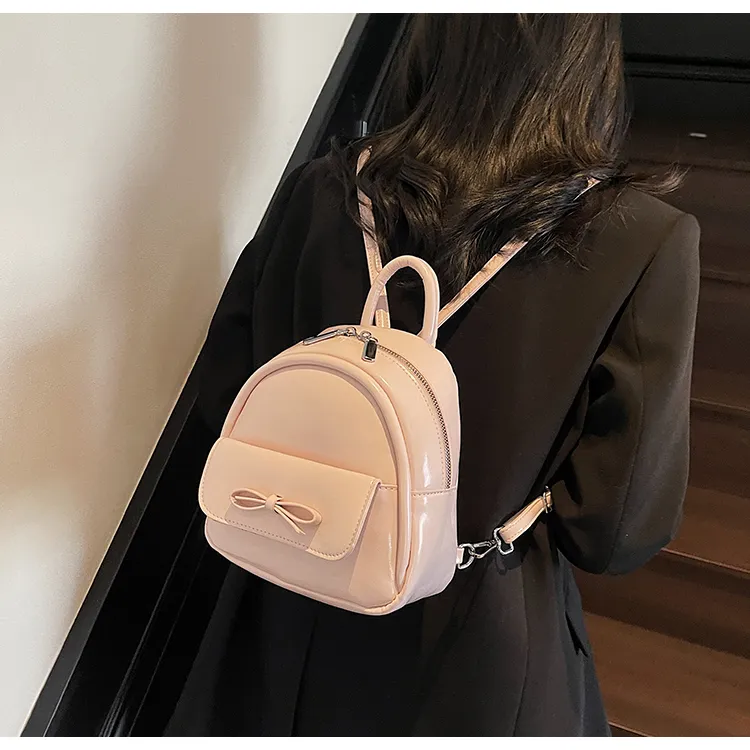 PULUWIRR PU Backpack Women's White/Silver/Black/Green/Pink-41