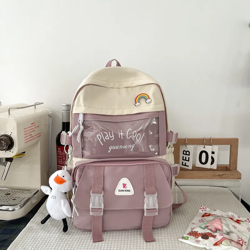ZOGA Nylon With PVC Backpack Women's Multicolor-5