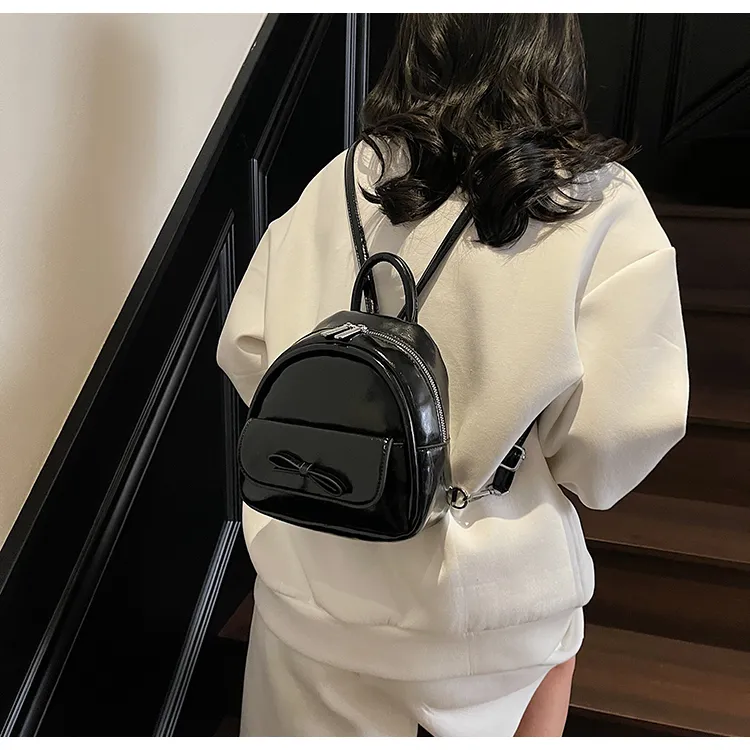PULUWIRR PU Backpack Women's White/Silver/Black/Green/Pink-22