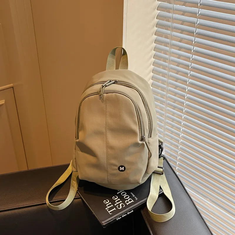 ZOGA Fabric Backpack Regular Unisex Ecru/Black/Burgundy/Green-2