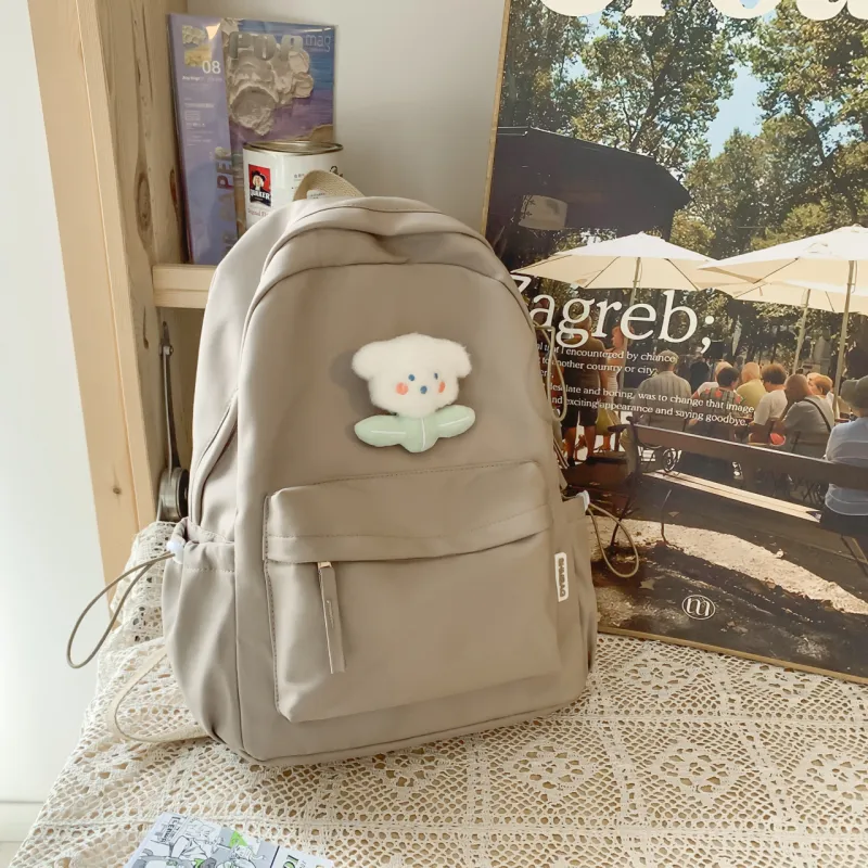 ZOGA Nylon Backpack Women's Green/Ecru/Khaki/Light Yellow/Black/Pink-7