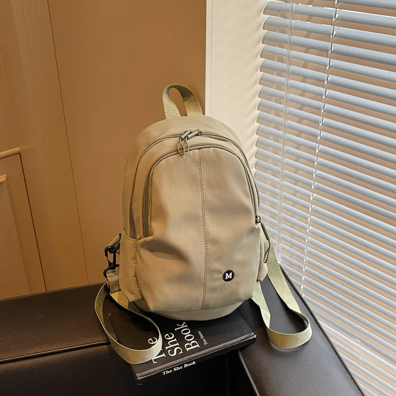 ZOGA Fabric Backpack Regular Unisex Ecru/Black/Burgundy/Green-1