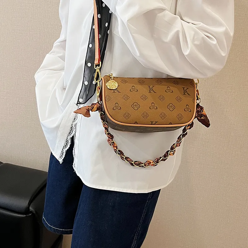 ZOGA PU Shoulder Bag Unisex Coffee/Brown-1