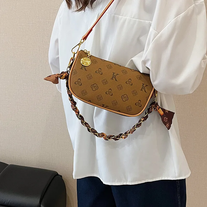 ZOGA PU Shoulder Bag Unisex Coffee/Brown-3