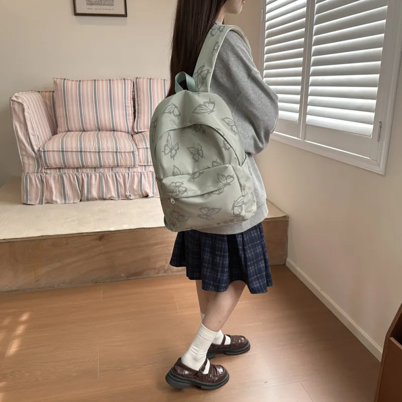 ZOGA Nylon Backpack Unisex Black/Green/Gray/Ecru-11