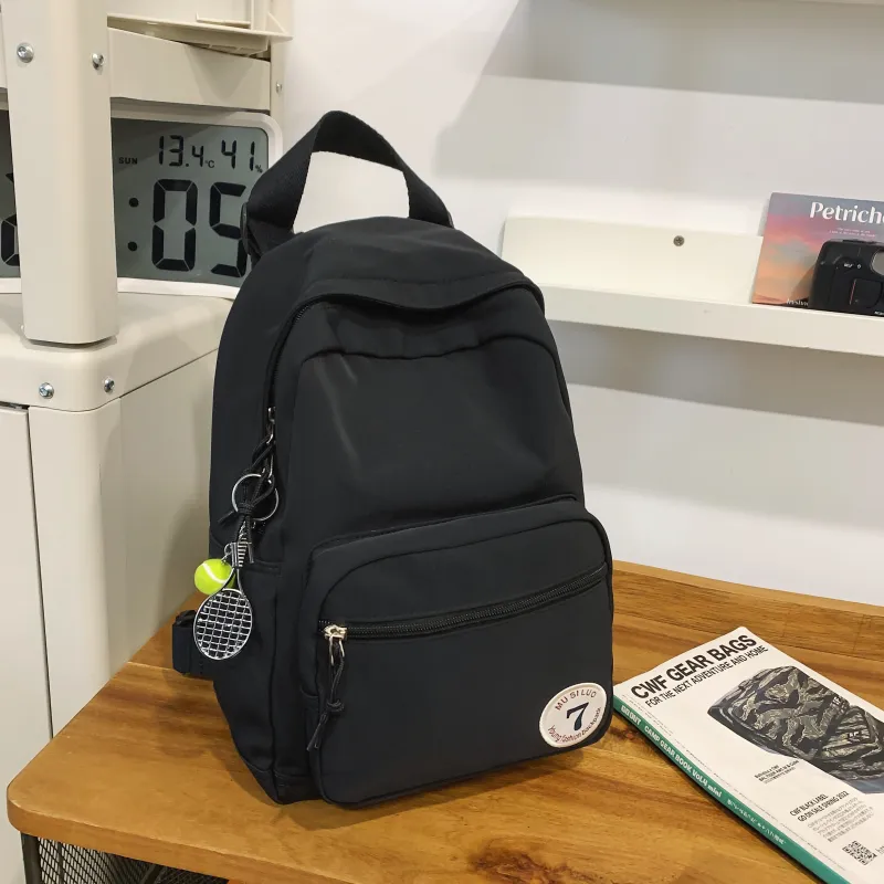 ZOGA Nylon Backpack Unisex White/Black/Pink/Blue/Light Gray-7