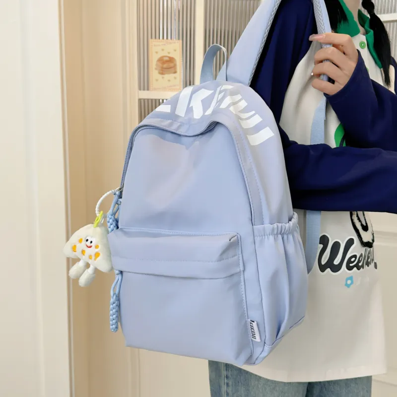 ZOGA Nylon Backpack Unisex White/Black/Red/Blue-12
