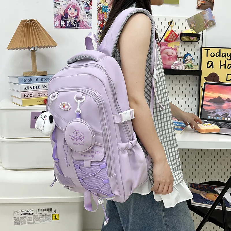 ZOGA Oxford Backpack Unisex Black/White/Purple/Blue/Coffee-13