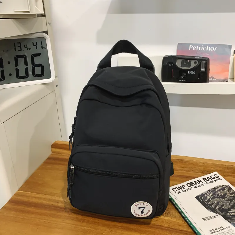 ZOGA Nylon Backpack Unisex White/Black/Pink/Blue/Light Gray-8