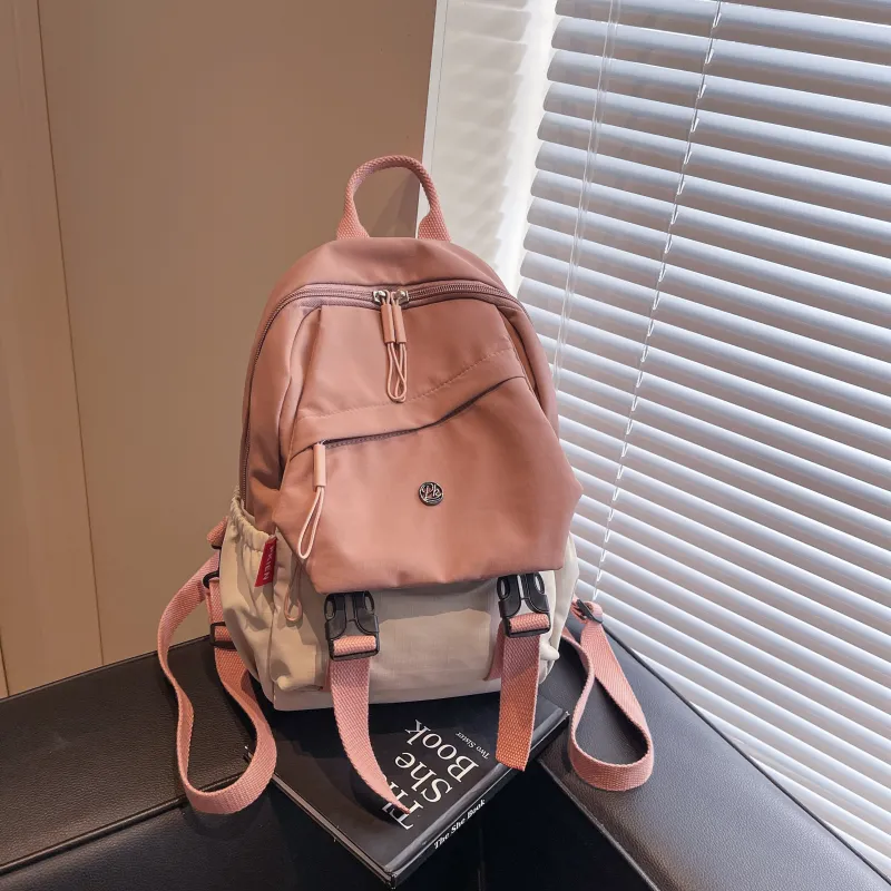 ZOGA Fabric Backpack Regular Unisex Green/Pink/Gray-13