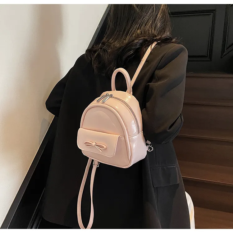 PULUWIRR PU Backpack Women's White/Silver/Black/Green/Pink-40