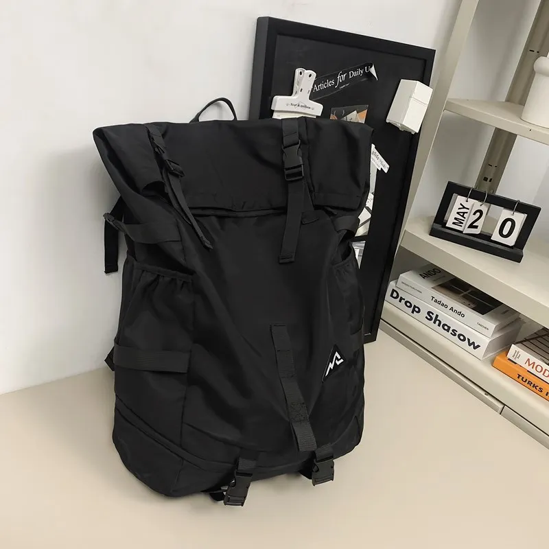 ZOGA Oxford Backpack Unisex Light Gray/Black-4