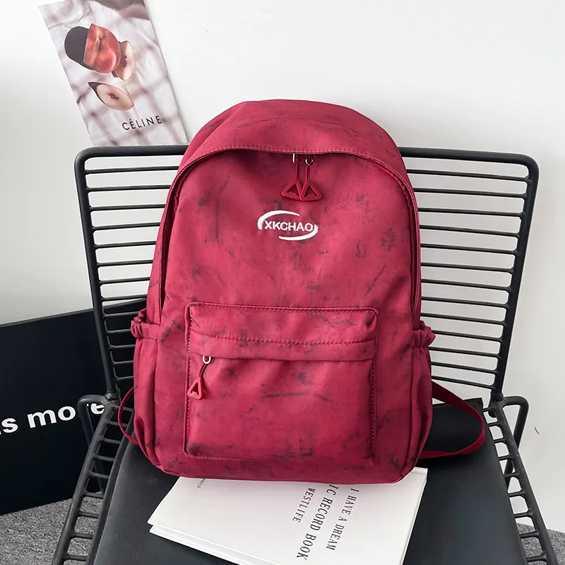 ZOGA Nylon Backpack Unisex Gray/Black/Red/Blue-9