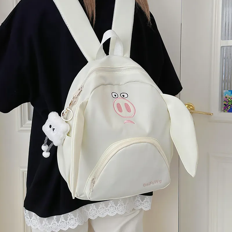 ZOGA Nylon Backpack Women's White/Pink-1