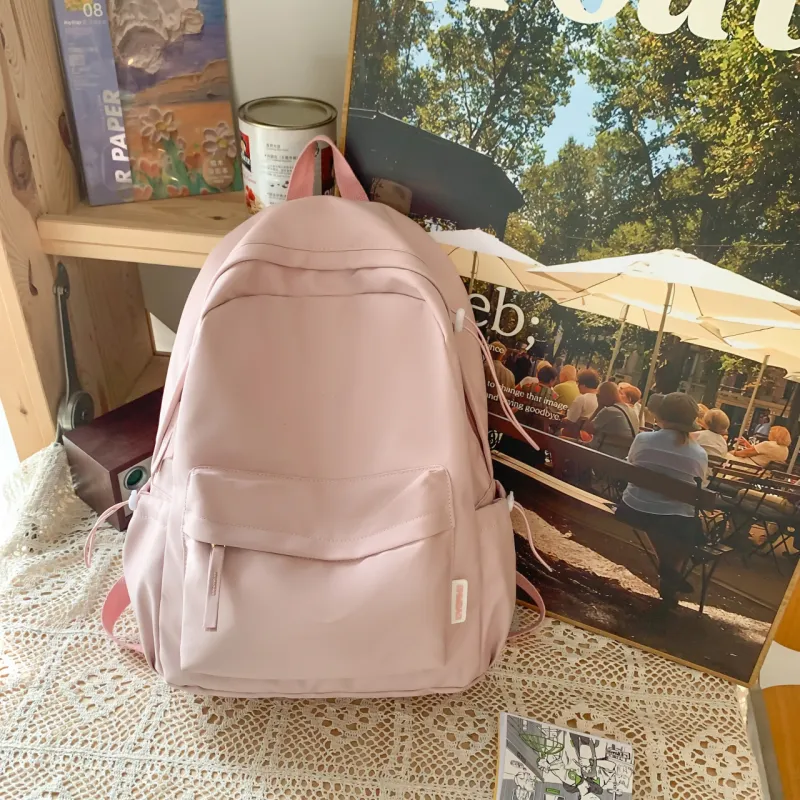 ZOGA Nylon Backpack Women's Green/Ecru/Khaki/Light Yellow/Black/Pink-17