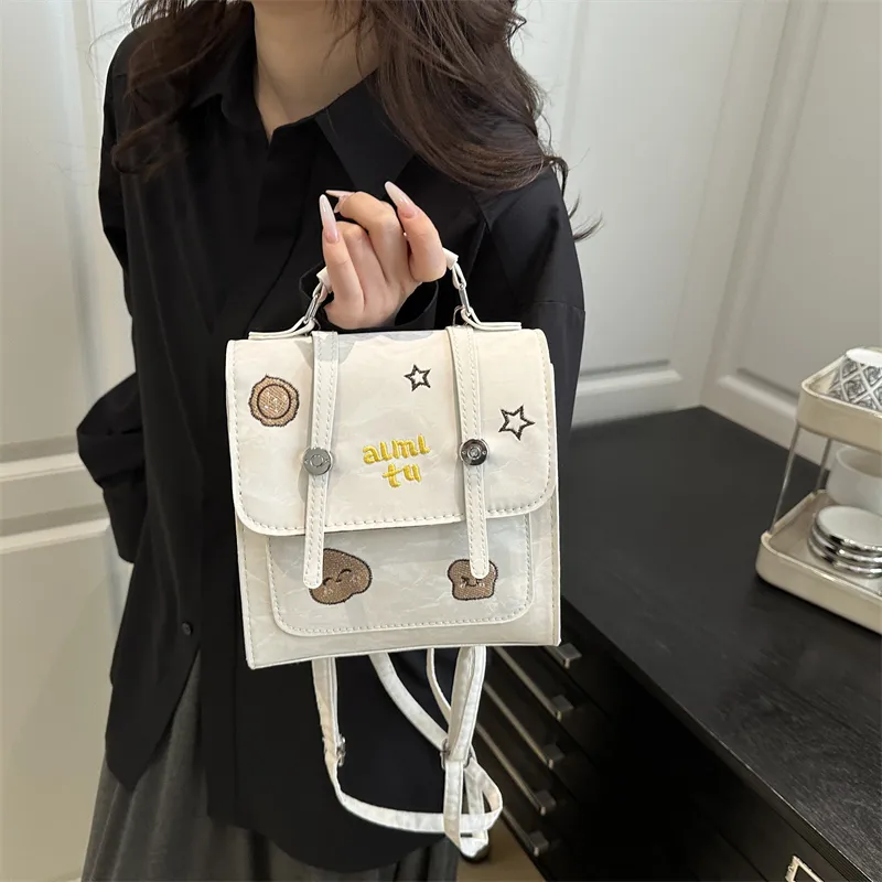 ZOGA PU Backpack Women's White/Black-1