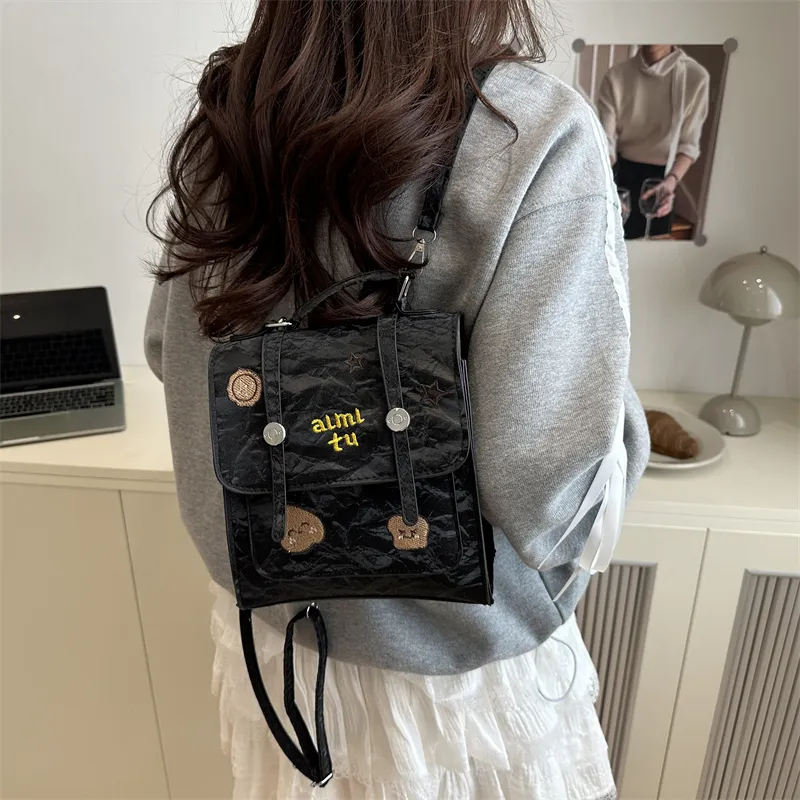 ZOGA PU Backpack Women's White/Black-8