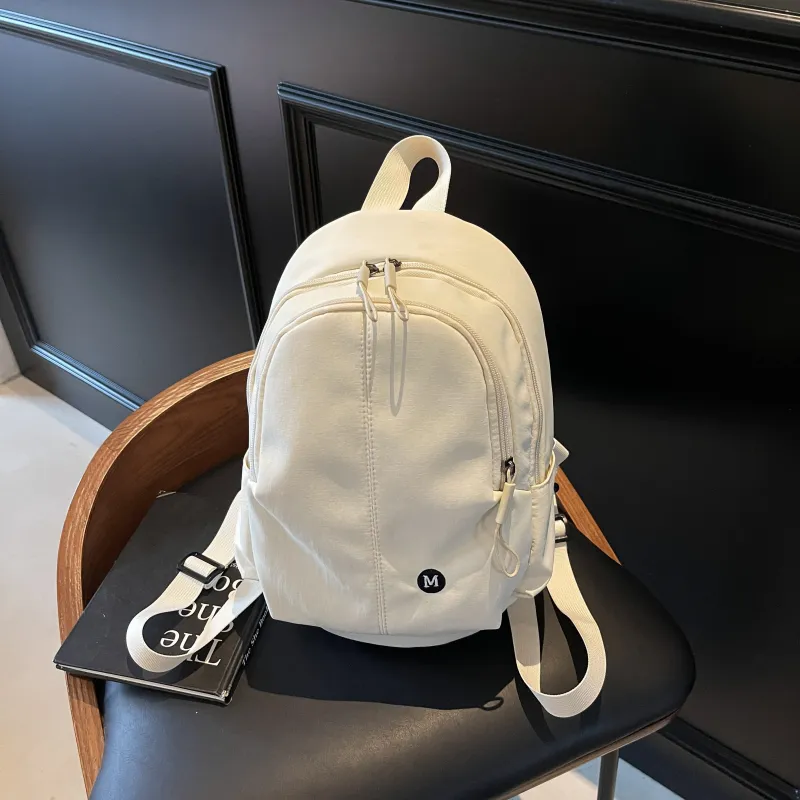 ZOGA Fabric Backpack Regular Unisex Ecru/Black/Burgundy/Green-7