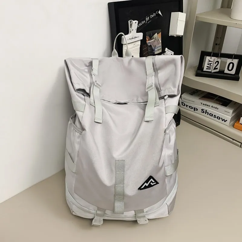 ZOGA Oxford Backpack Unisex Light Gray/Black-1