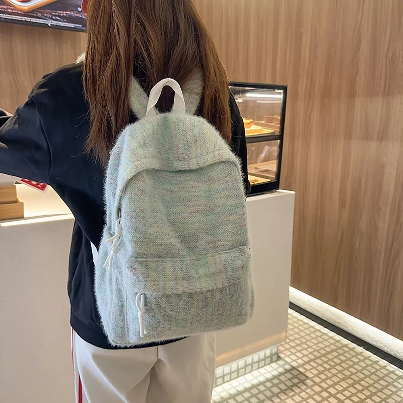 ZOGA Knitted Fabric With Nylon Backpack Women's Multicolor-5
