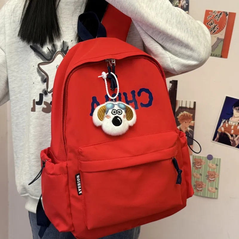 ZOGA Nylon Backpack Unisex Black/Red-8