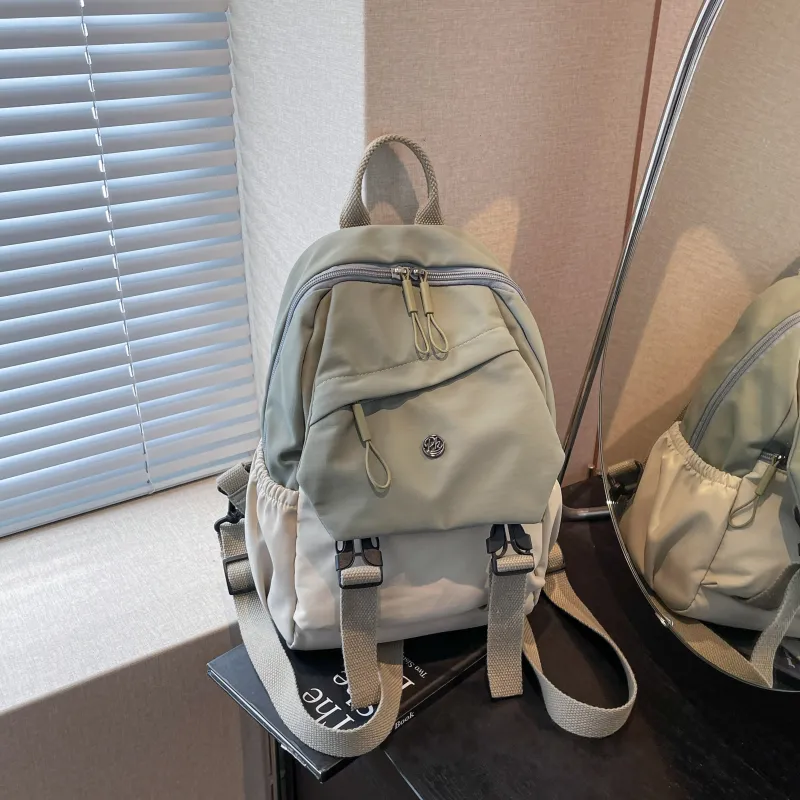 ZOGA Fabric Backpack Regular Unisex Green/Pink/Gray-9