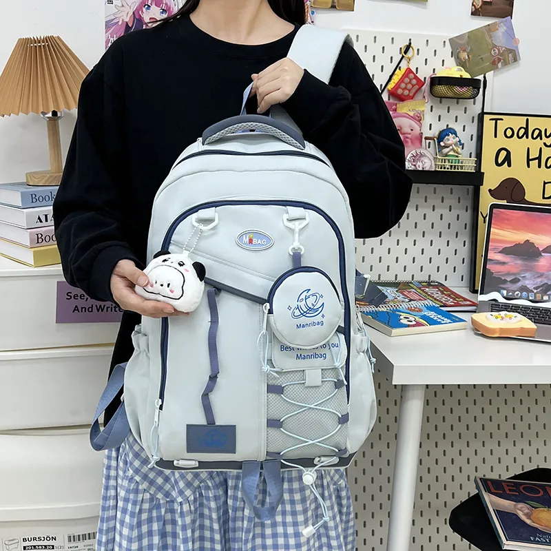 ZOGA Oxford Backpack Unisex Black/White/Purple/Blue/Coffee-19