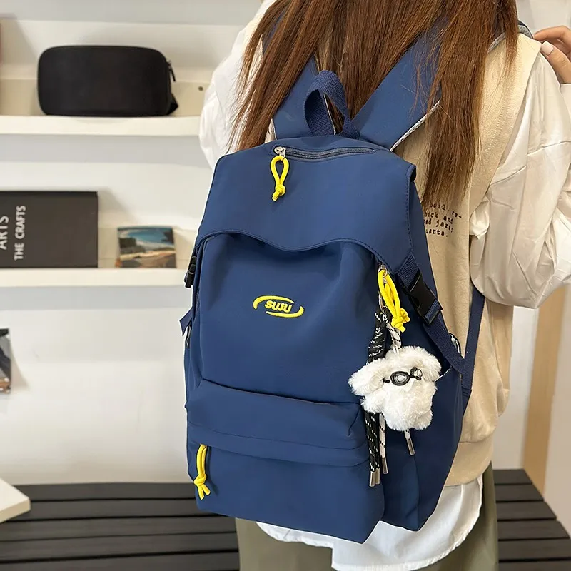 ZOGA Nylon Backpack Unisex Black/White/Red/Blue-10