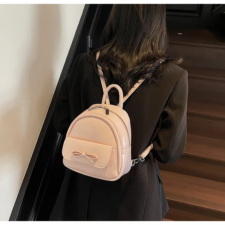PULUWIRR PU Backpack Women's White/Silver/Black/Green/Pink-38