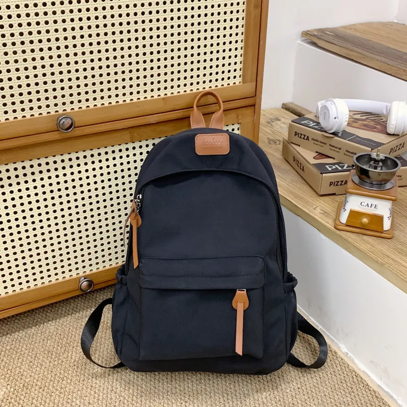 ZOGA Nylon Fabric Backpack Unisex White/Black/Green/Brown-8