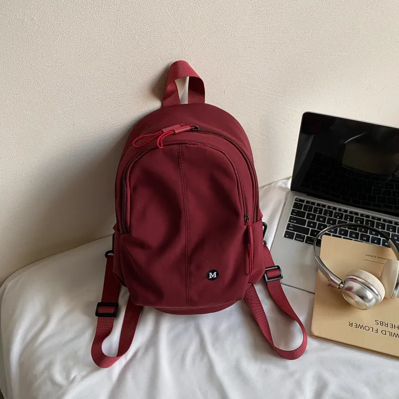 ZOGA Fabric Backpack Regular Unisex Ecru/Black/Burgundy/Green-18