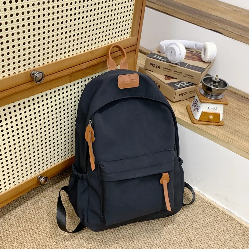 ZOGA Nylon Fabric Backpack Unisex White/Black/Green/Brown-7