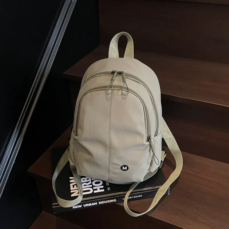 ZOGA Fabric Backpack Regular Unisex Ecru/Black/Burgundy/Green-21