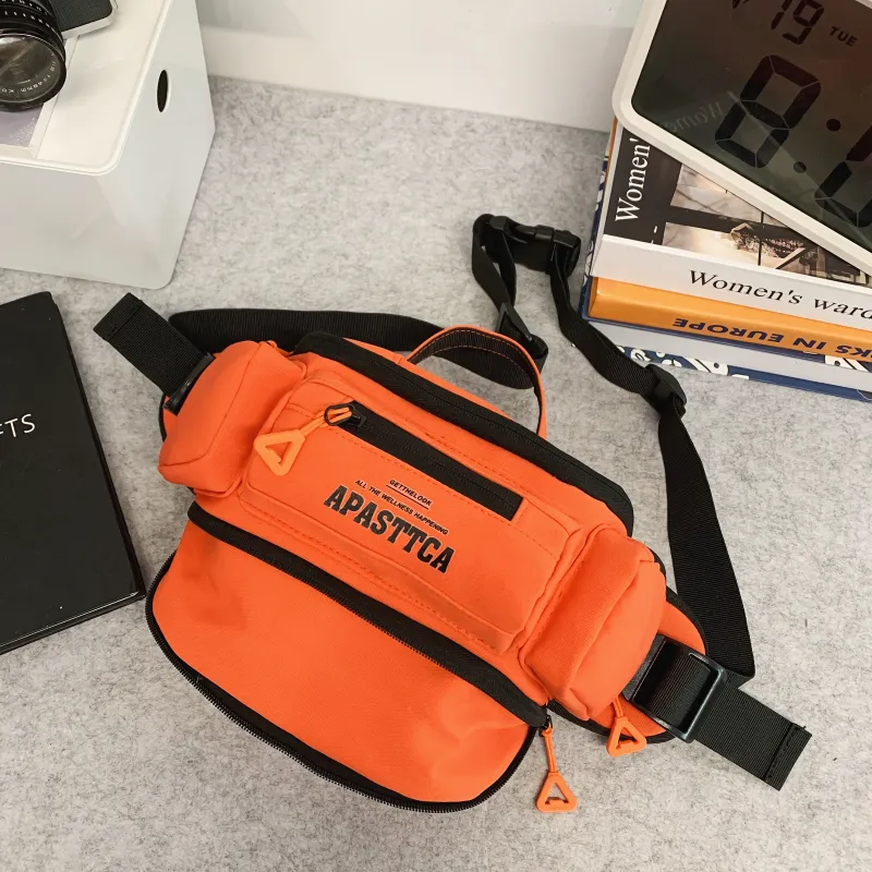 ZOGA Oxford Fanny Pack Unisex Orange/Pink/Black-2