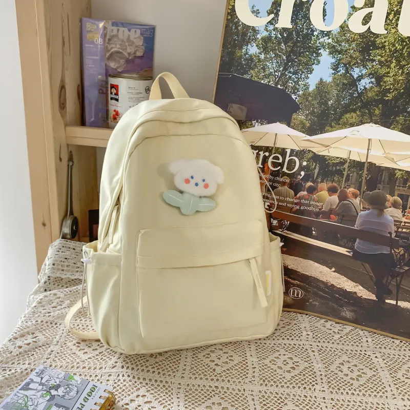 ZOGA Nylon Backpack Women's Green/Ecru/Khaki/Light Yellow/Black/Pink-11