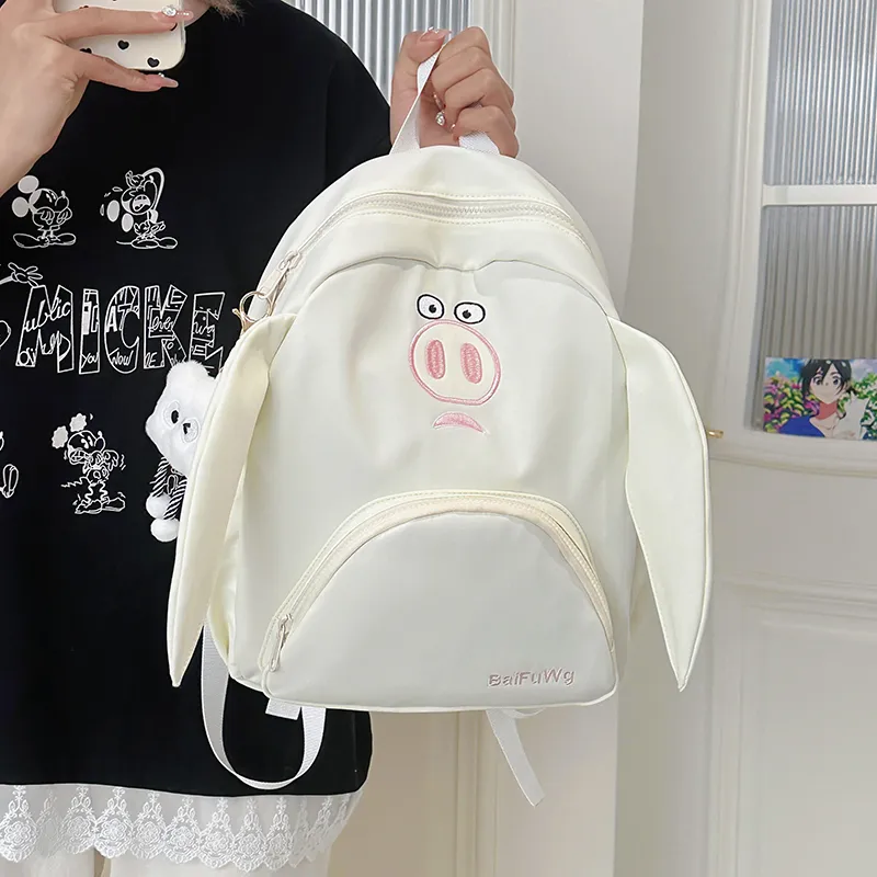 ZOGA Nylon Backpack Women's White/Pink-3