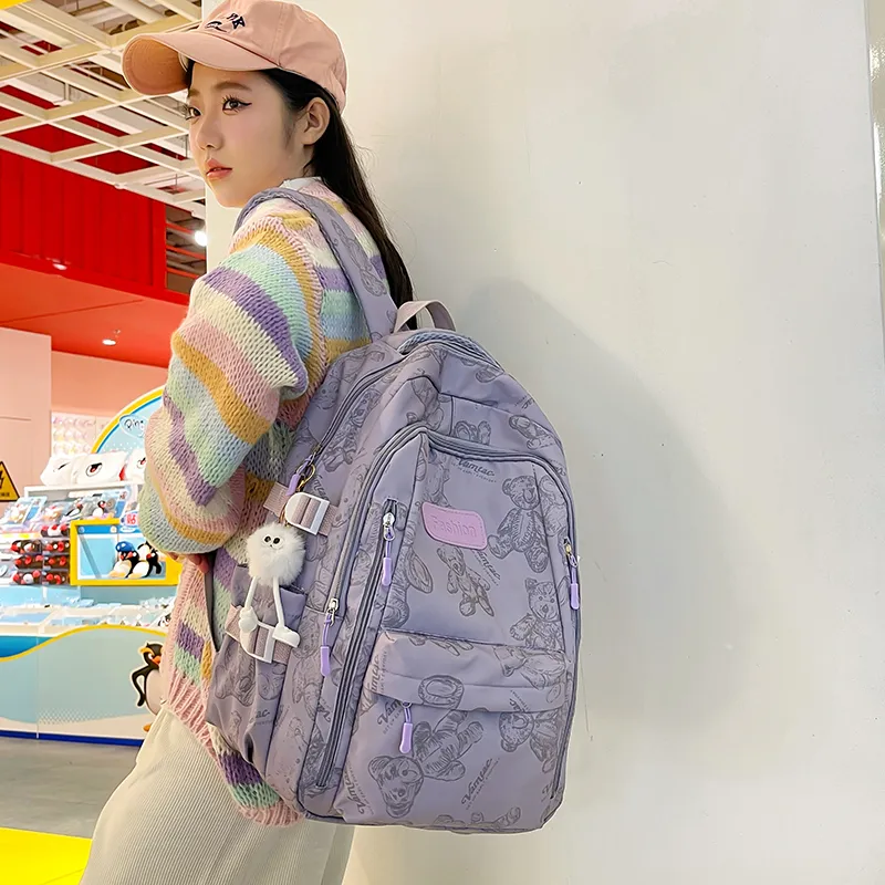 ZOGA Nylon Backpack Regular Unisex Multicolor-17