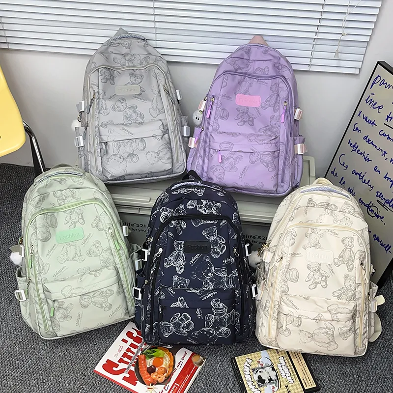 ZOGA Nylon Backpack Regular Unisex Multicolor-14