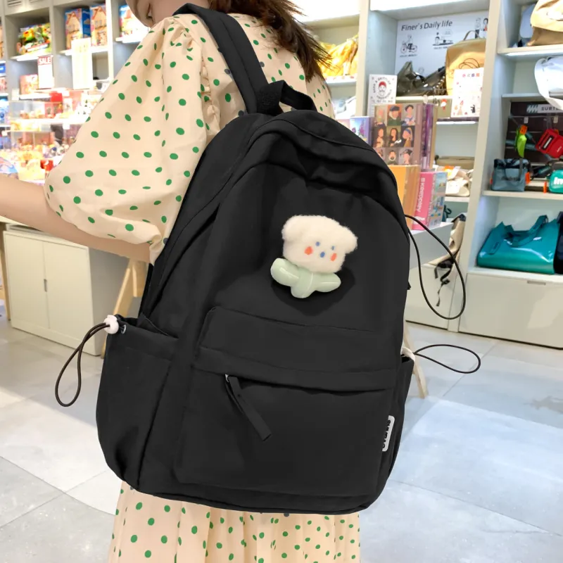 ZOGA Nylon Backpack Women's Green/Ecru/Khaki/Light Yellow/Black/Pink-13